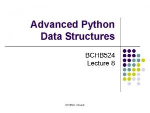 Advanced data structures in python