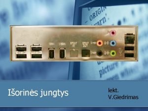 Iorins jungtys lekt V Giedrimas Planas USB n