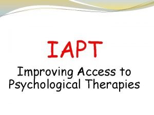 Trafford psychological therapies
