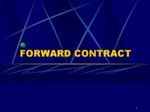 Forward contract booking procedure