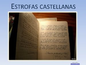 Principales estrofas castellanas