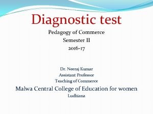 Diagnostic test in education