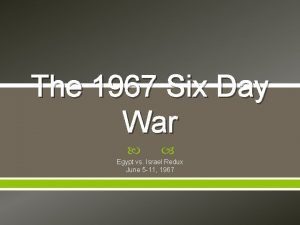 The 1967 Six Day War Egypt vs Israel