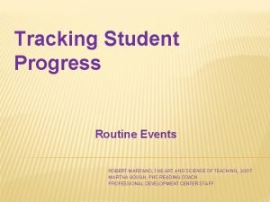 Tracking student progress charts