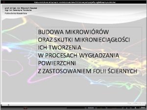 Wpyw cech stereometrycznych i rozmieszczenia ziaren folii ciernej