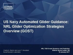 US Navy Automated Glider Guidance NRL Glider Optimization
