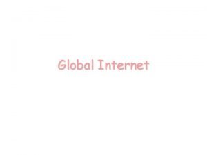 Global internet backbone