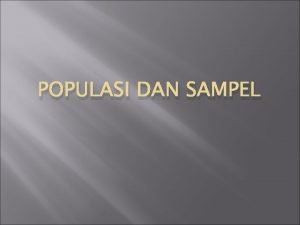 Perbedaan populasi dan sampel