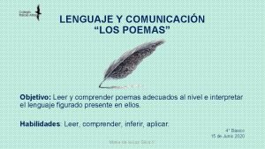 Objetivo del poema