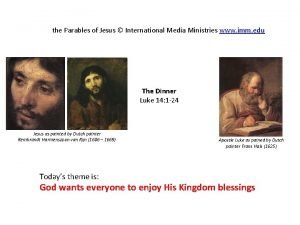 the Parables of Jesus International Media Ministries www