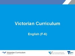 English curriculum victoria