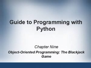 Python object oriented programming blackjack