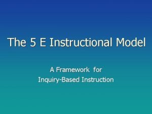 The 5 E Instructional Model A Framework for