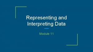 Representing and interpreting data