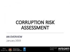 Corruption risk assessment matrix