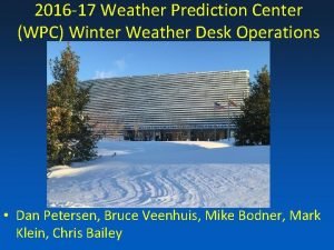 2016 17 Weather Prediction Center WPC Winter Weather
