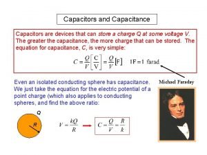 Equation for capacitance of a capacitor