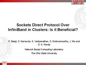 Sockets direct protocol