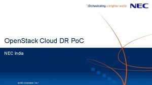 Openstack dr