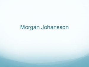 Morgan Johansson SVENSK HOCKEYS PROJEKT NOLLVISION Projektbeskrivning BakgrundSyfte