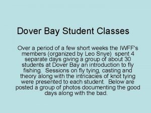 Dover Bay Student Classes Over a period of