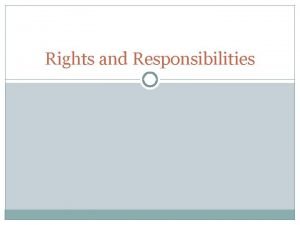 Rights and Responsibilities Teachers Rights and Responsibilities Applying