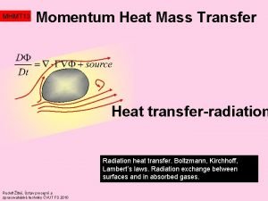 MHMT 13 Momentum Heat Mass Transfer Heat transferradiation