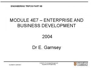 ENGINEERING TRIPOS PART IIB MODULE 4 E 7