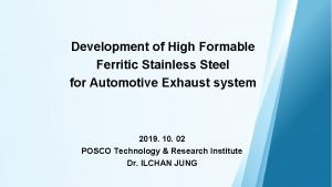 Development of High Formable Ferritic Stainless Steel for