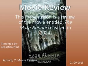 Movie review presentation