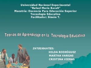 Universidad Nacional Experimental Rafael Maria Baralt Maestra Docencia