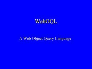 Object query language