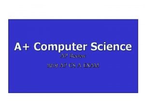 Ap computer science a frq 2019