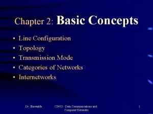 Chapter 2 Basic Concepts Line Configuration Topology Transmission