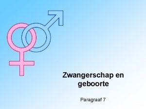 Zwangerschap en geboorte Paragraaf 7 Zwangerschap Een eicel