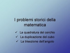 Quadratura del cerchio storia