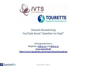 GesamtAuswertung You Tube Kanal Gewitter im Kopf Umfrageteilnehmer