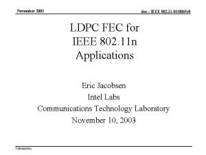 November 2003 doc IEEE 802 11 030865 r