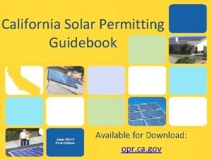 Solar permitting guidebook