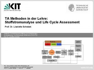 TA Methoden in der Lehre Stoffstromanalyse und Life