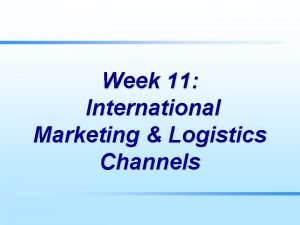 Objectives of marketing logistics