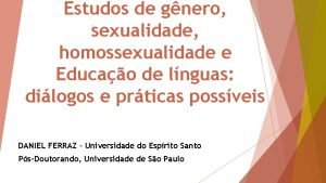 Estudos de gnero sexualidade homossexualidade e Educao de