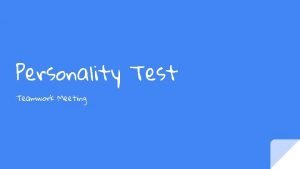 Personality test driver amiable