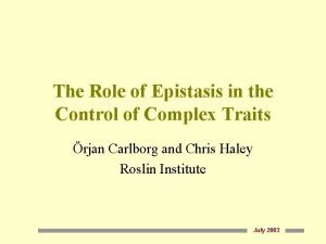 Epistasis types