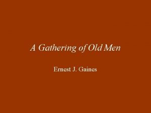 Gathering of old men
