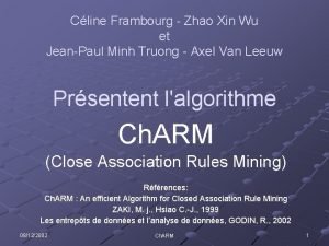 Cline Frambourg Zhao Xin Wu et JeanPaul Minh