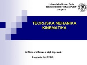 Ravno kretanje krutog tela