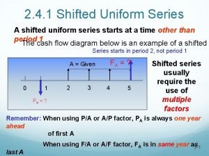 Shifted uniform series