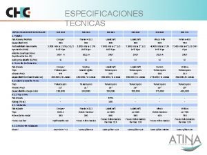 ESPECIFICACIONES TECNICAS ESPECIFICACIONES GENERALES RIG 353 RIG 355