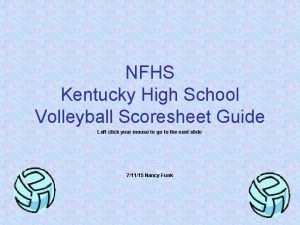 Khsaa volleyball scorekeeping